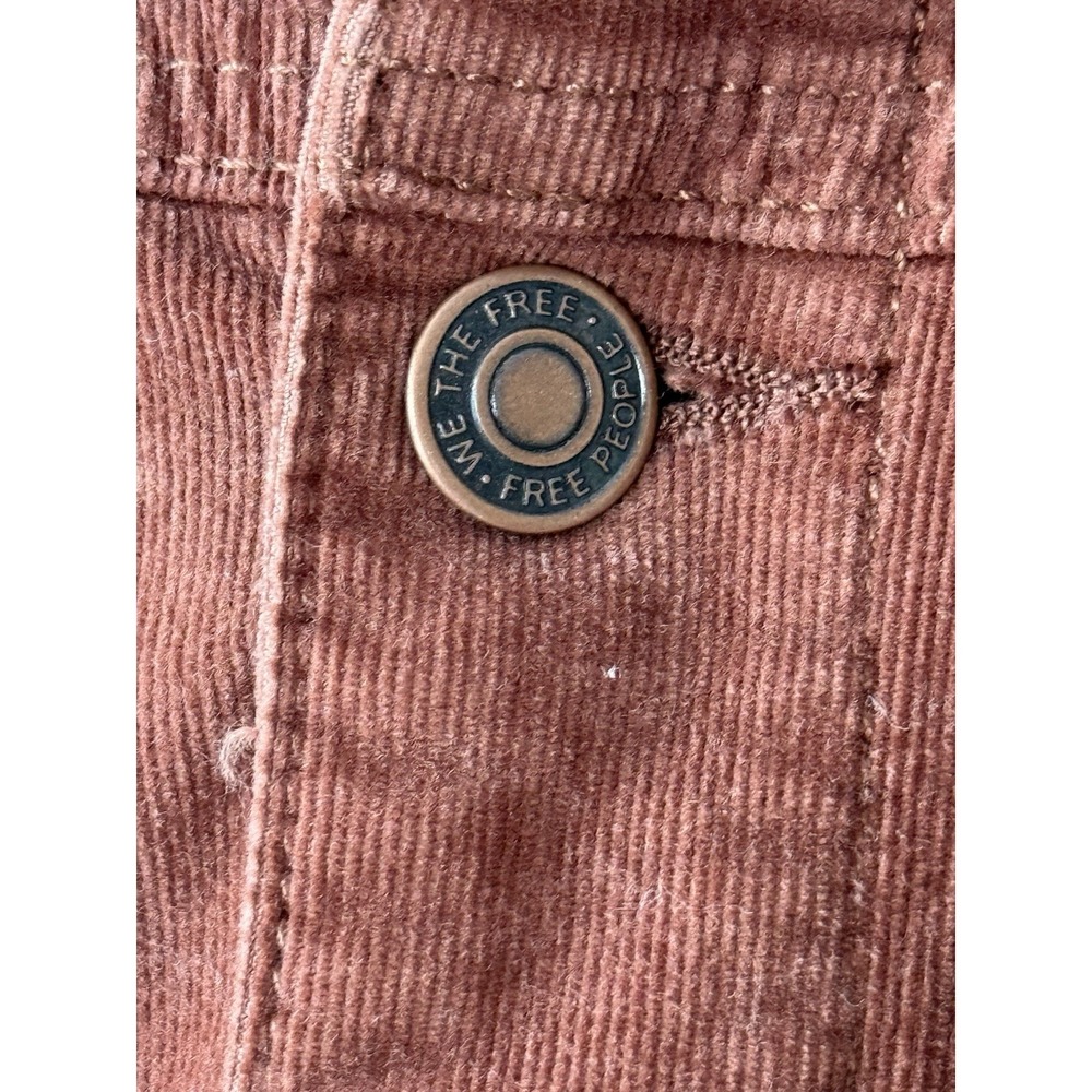 Free People Marci Corduroy Jumpsuit Size M Brown Gingerbread Utility Coverall - Picture 5 of 10